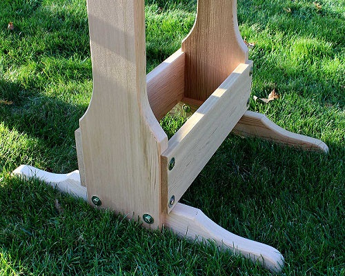 Creekvine Designs 35-Inch Cedar Round Trestle Dining Set