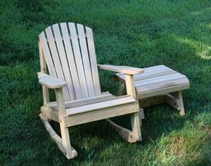 Creekvine Designs Cedar American Forest Adirondack Rocker & Side Table Set