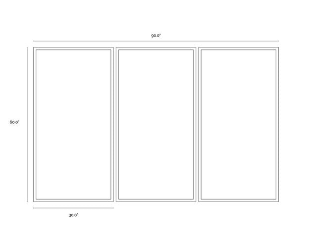 Sunpan Boxed In (set of 3) - 30" x 60" - Black Floater Frame