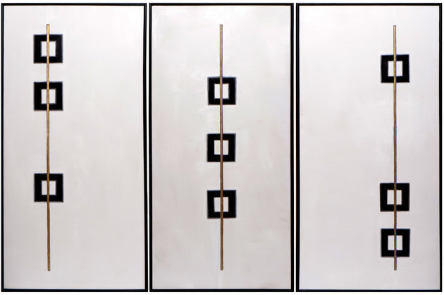 Sunpan Boxed In (set of 3) - 30" x 60" - Black Floater Frame