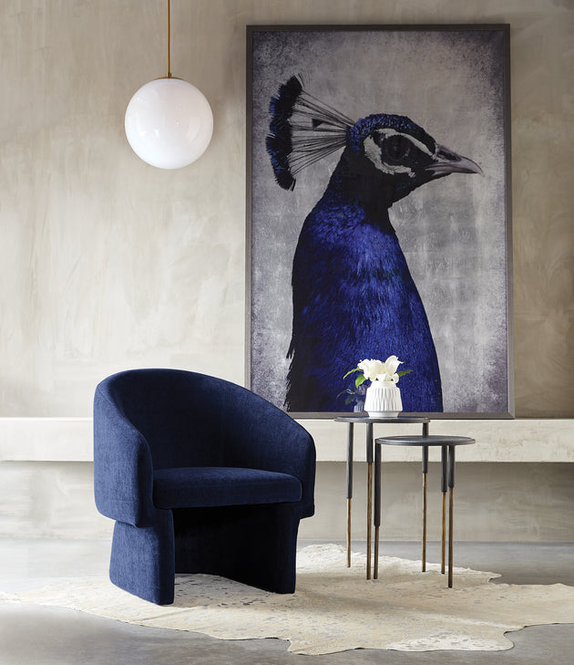 Sunpan The Peacock - 48" x 72" - Charcoal Frame