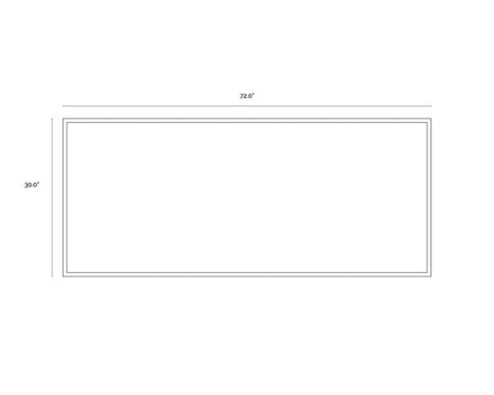 Sunpan Desert Sands - 72" x 30" - Gold Floater Frame