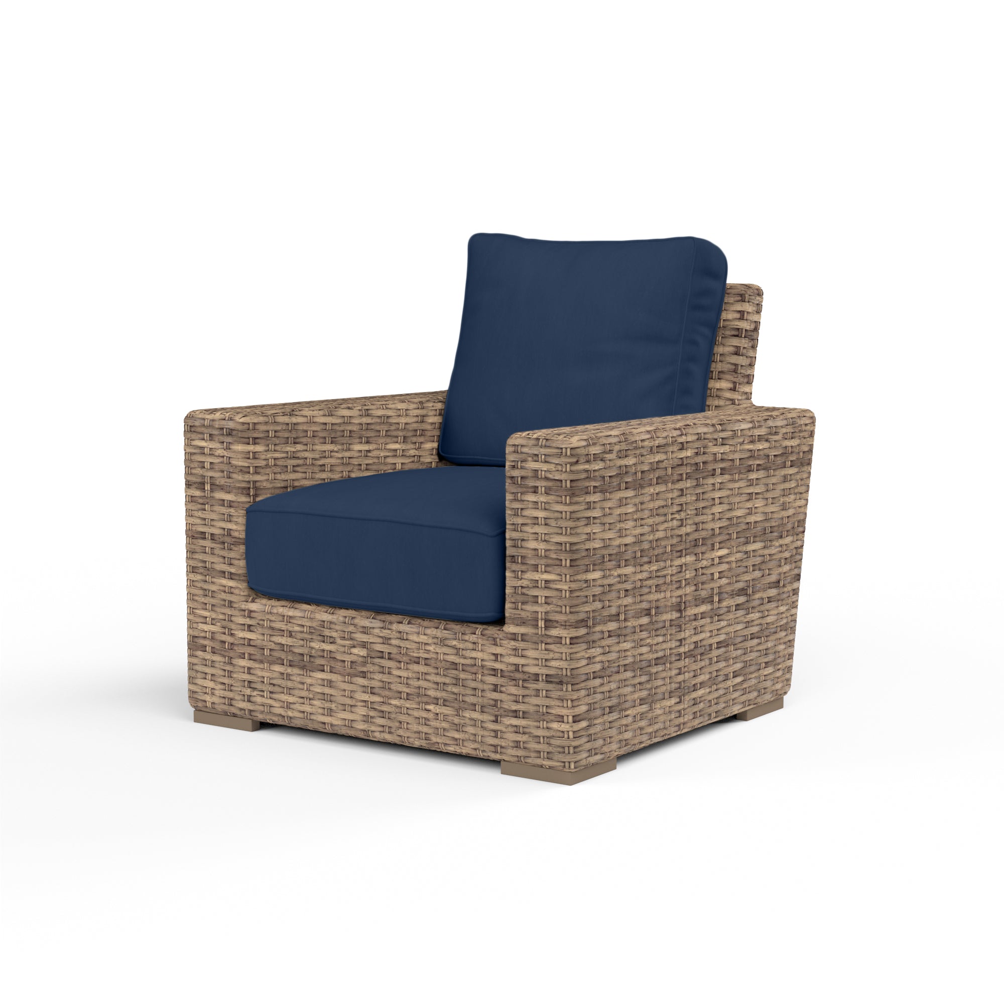 Sunset West Havana Club Chair in Canvas with Self Welt