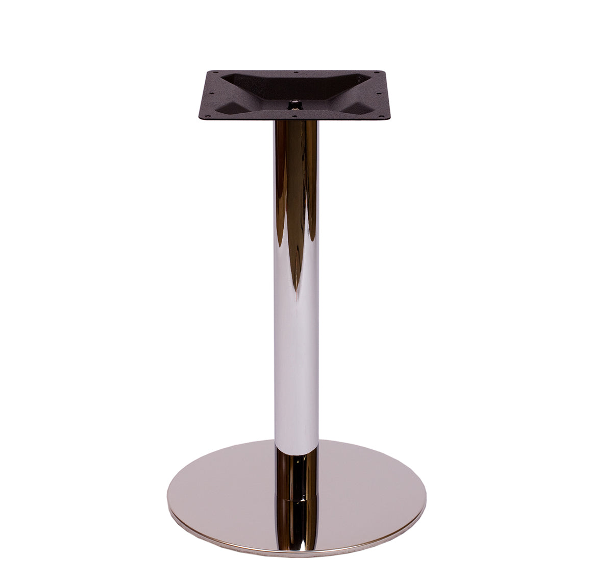 BFM Seating Adele Table Base Chrome 17.7"/24" Round - Dining/Bar Height - 3" Column