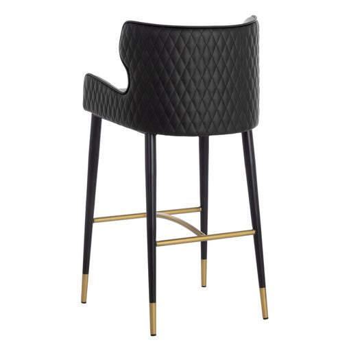 Sunpan Gianni Barstool - Dillon Cream-Dillon Thunder / Dillon Stratus-Dillon Black