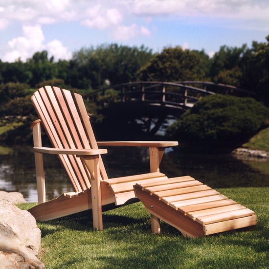 All Things Cedar Adirondack Chair & Ottoman