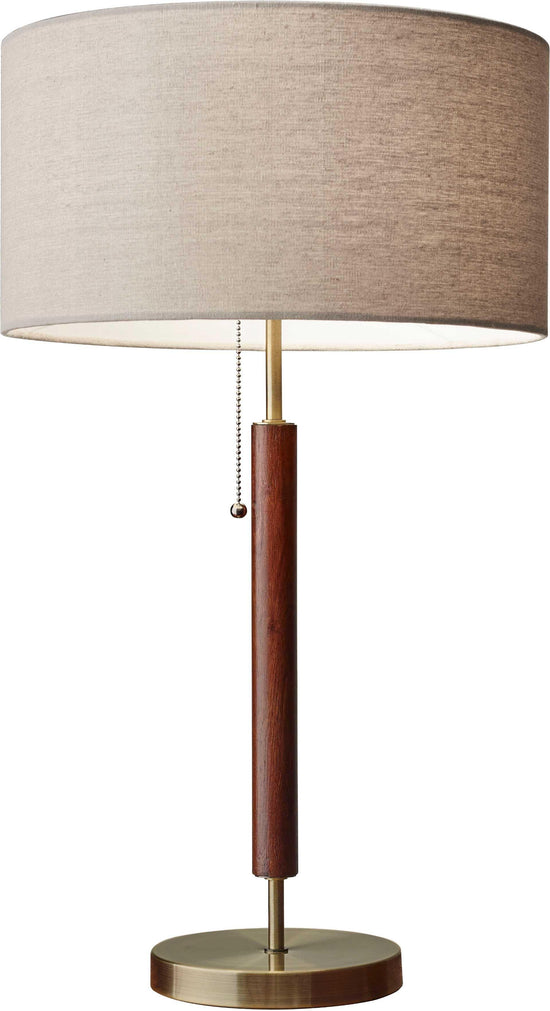Adesso Hamilton Table Lamp - Walnut