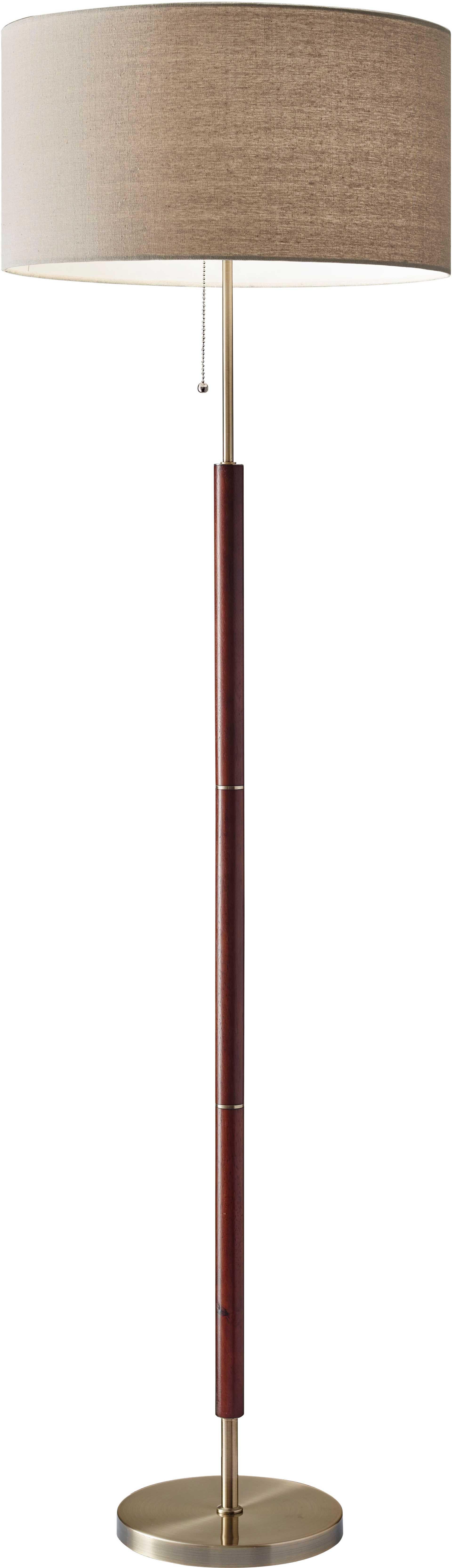 Adesso Hamilton Floor Lamp - Walnut