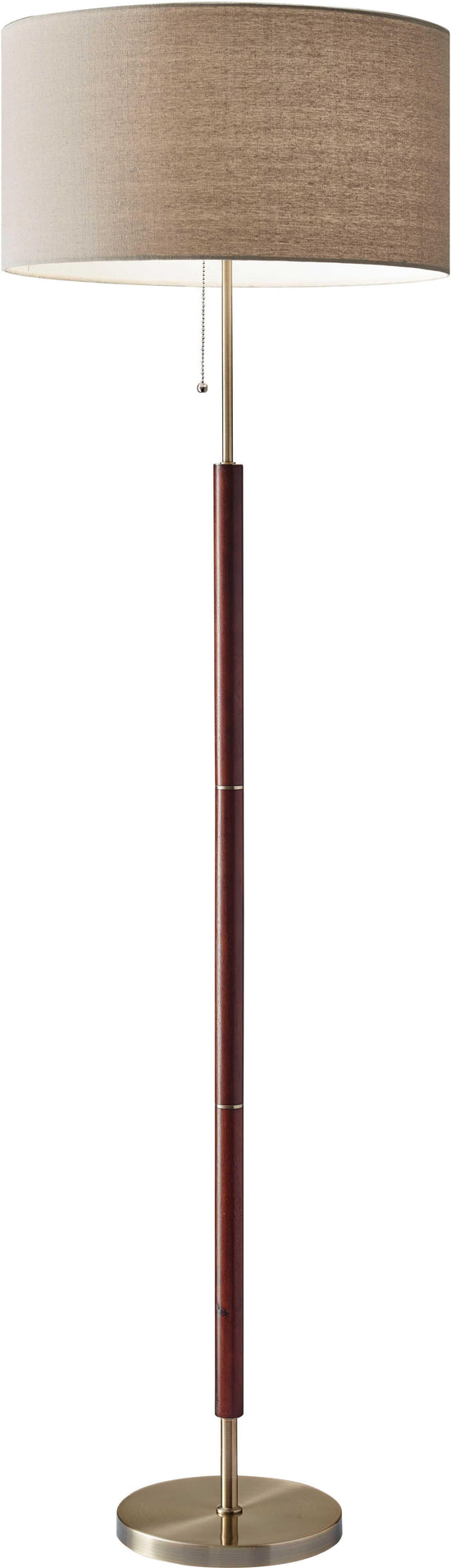 Adesso Hamilton Floor Lamp - Walnut