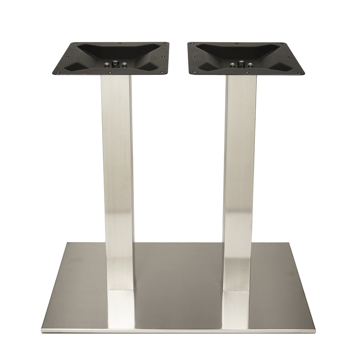 BFM Seating Elite Rectangle Table base 304 Stainless Steel Double Square Columns
