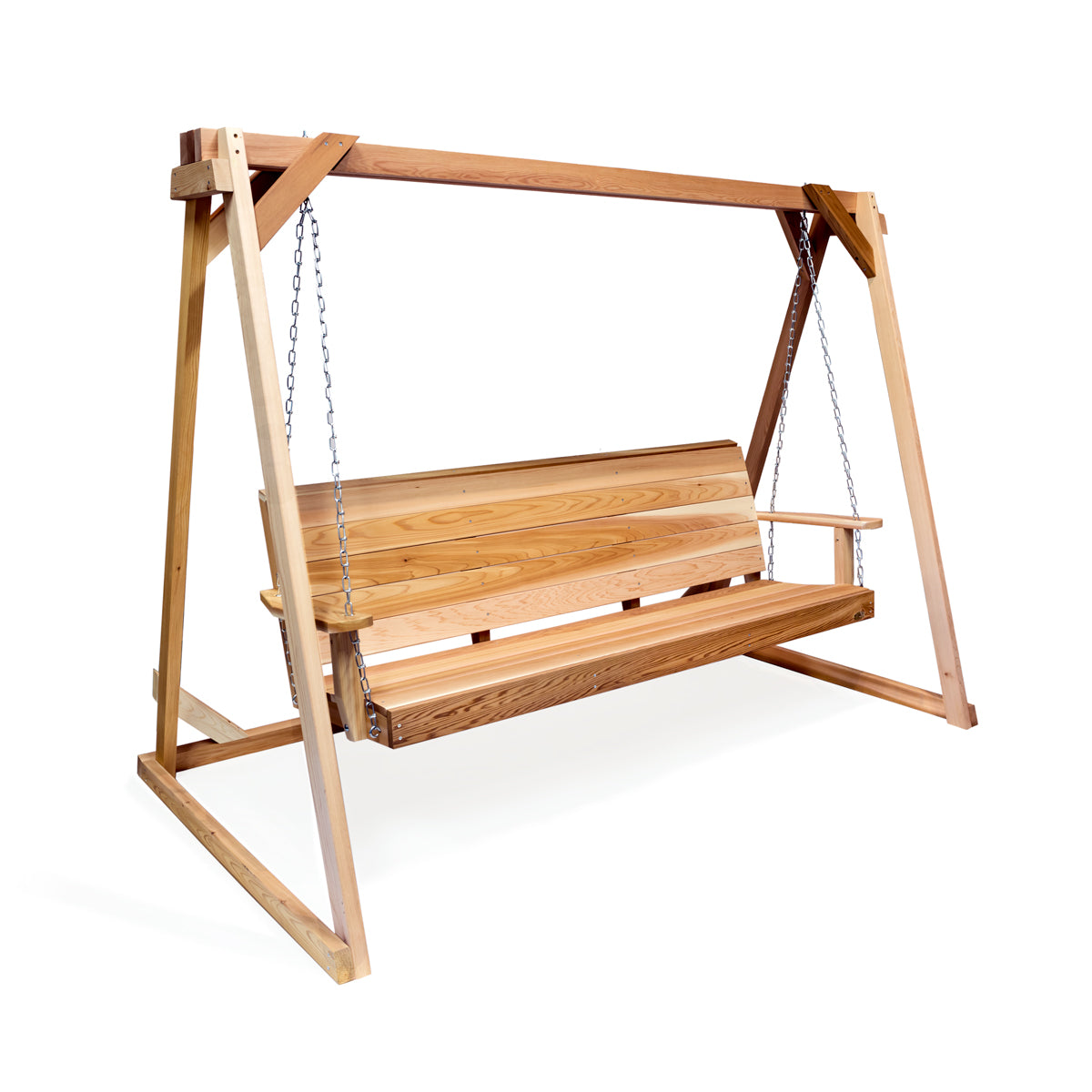 All Things Cedar 6'/8' Swing A-Frame & 4' Porch Swing Set