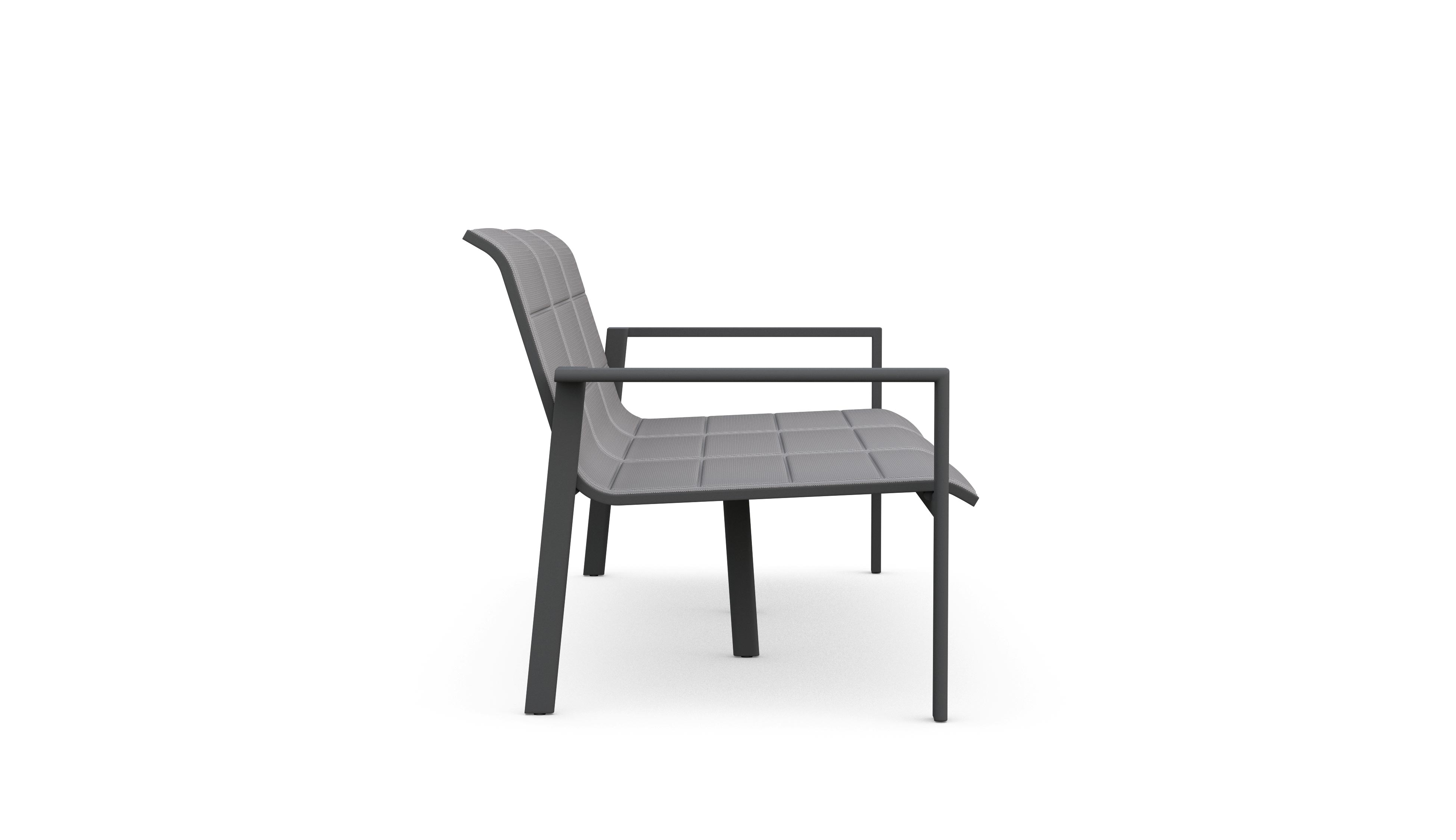 Azzurro Living Amalfi 3 Seat Sofa in Charcoal/Whte