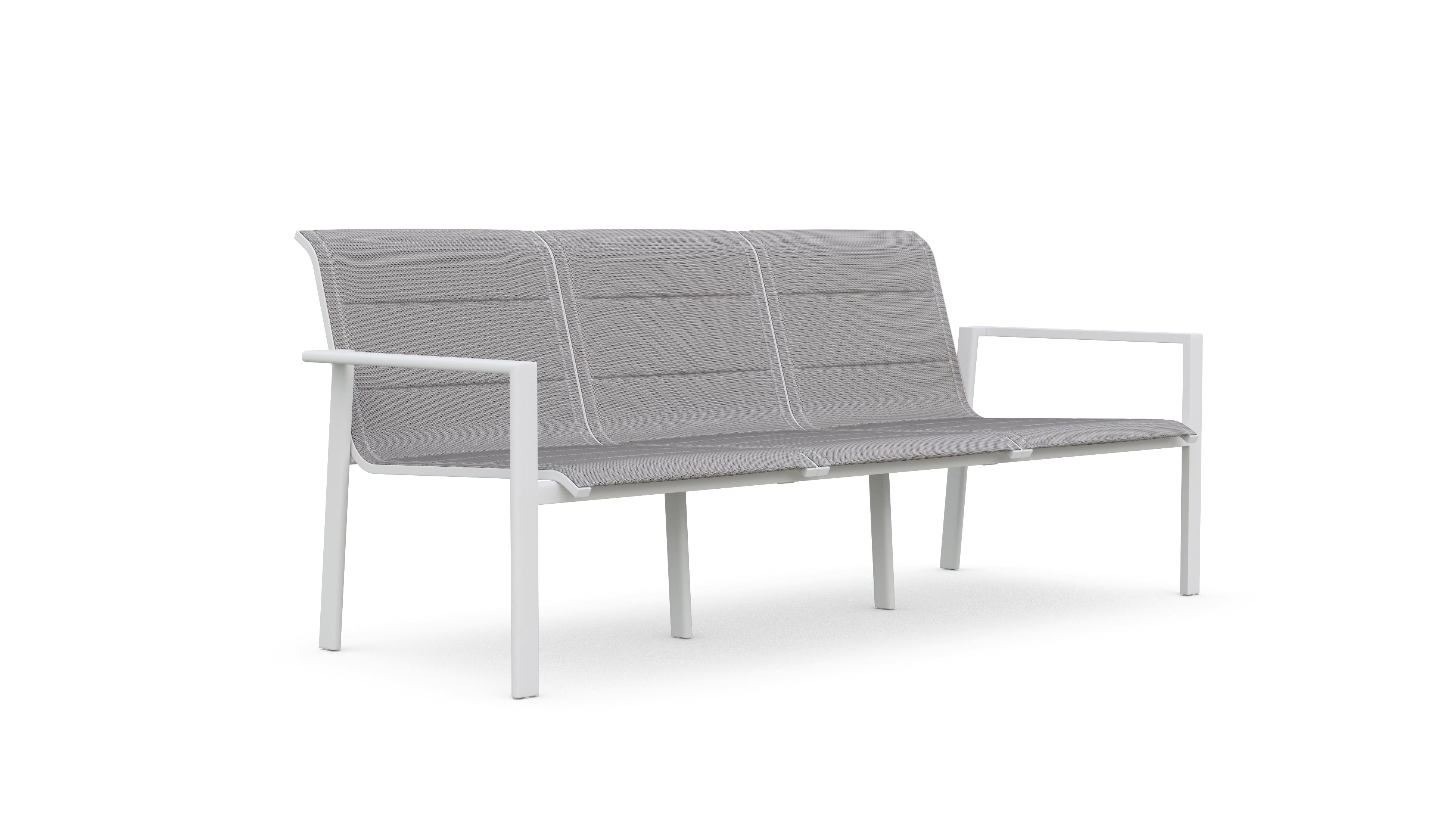 Azzurro Living Amalfi 3 Seat Sofa in Charcoal/Whte