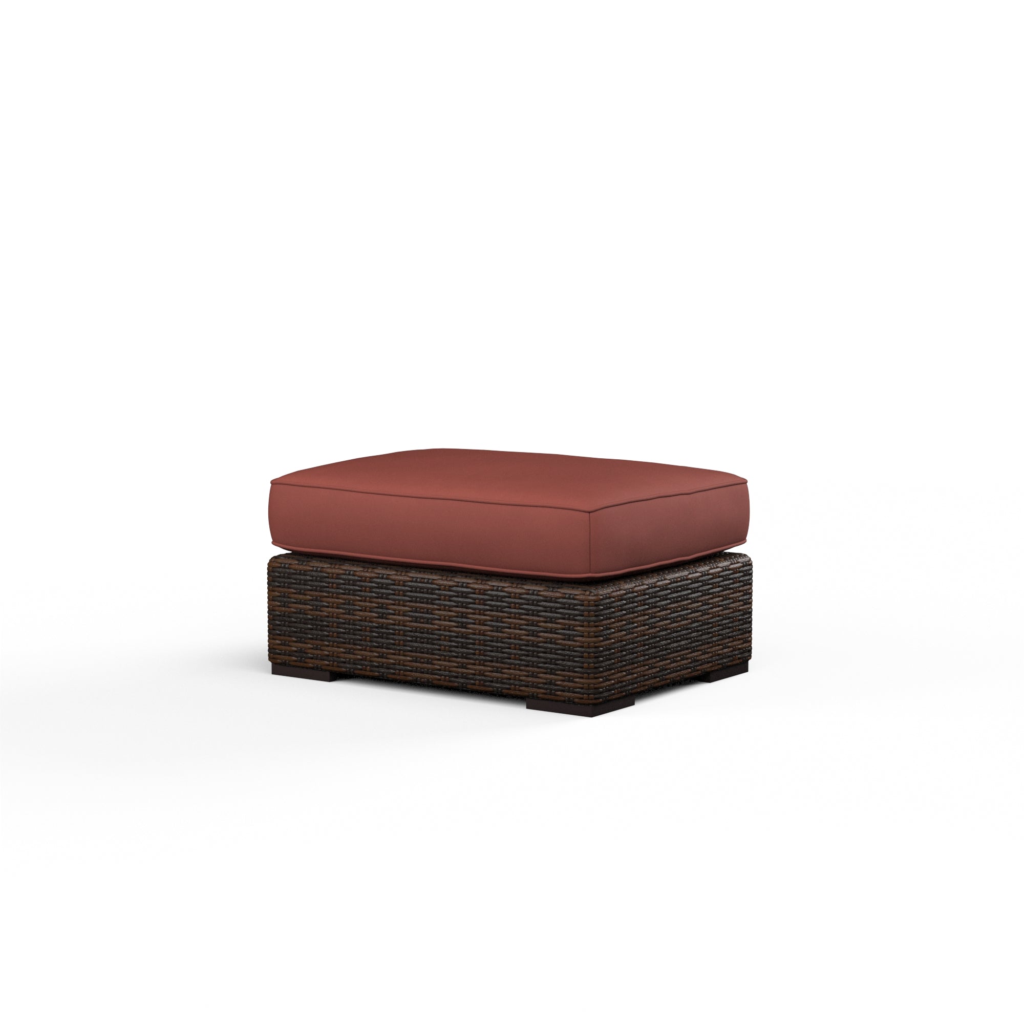 Sunset West Montecito Wicker Ottoman with Cushion