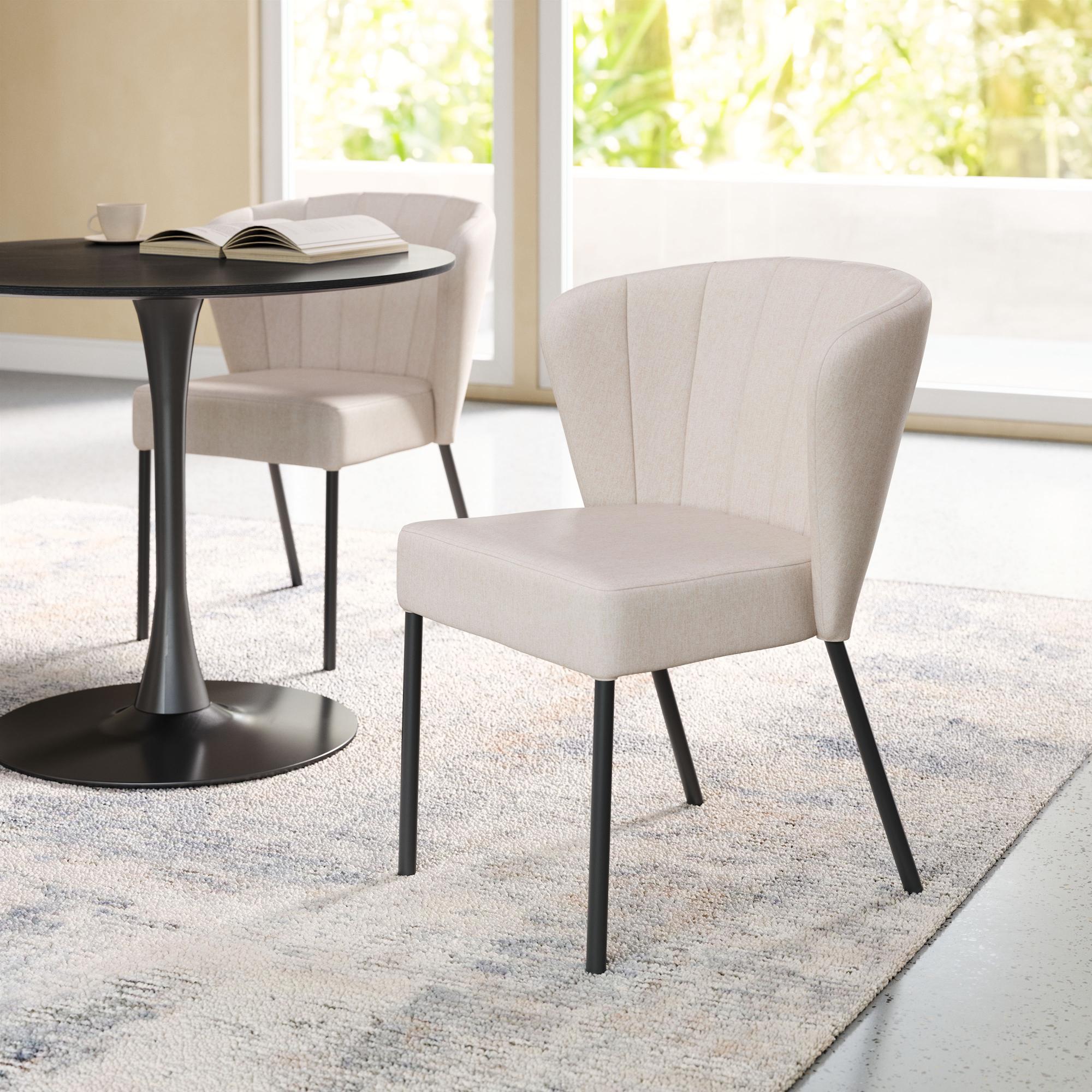 Zuo Modern Aimee Dining Chair in Cream/Beige/Gray
