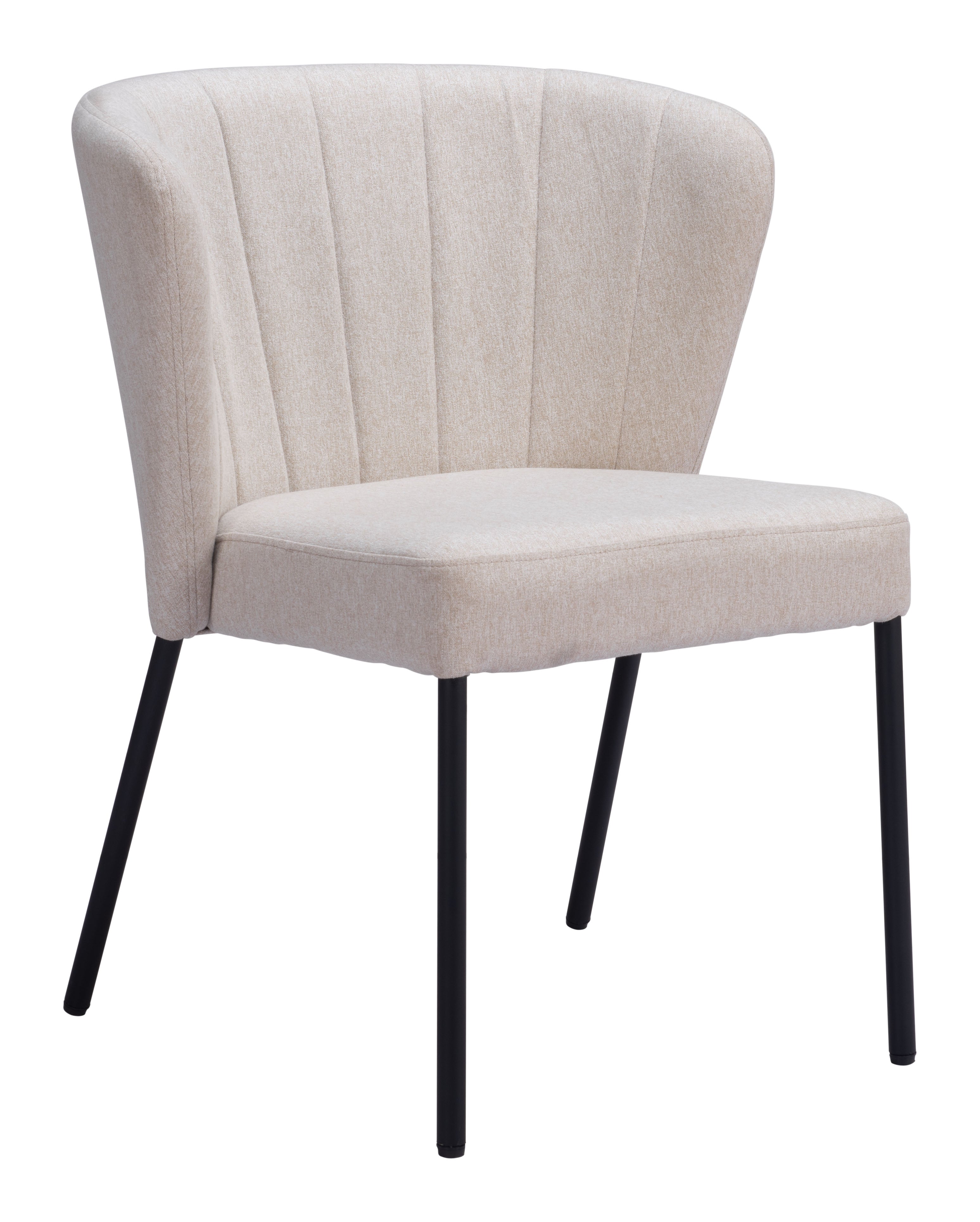 Zuo Modern Aimee Dining Chair in Cream/Beige/Gray