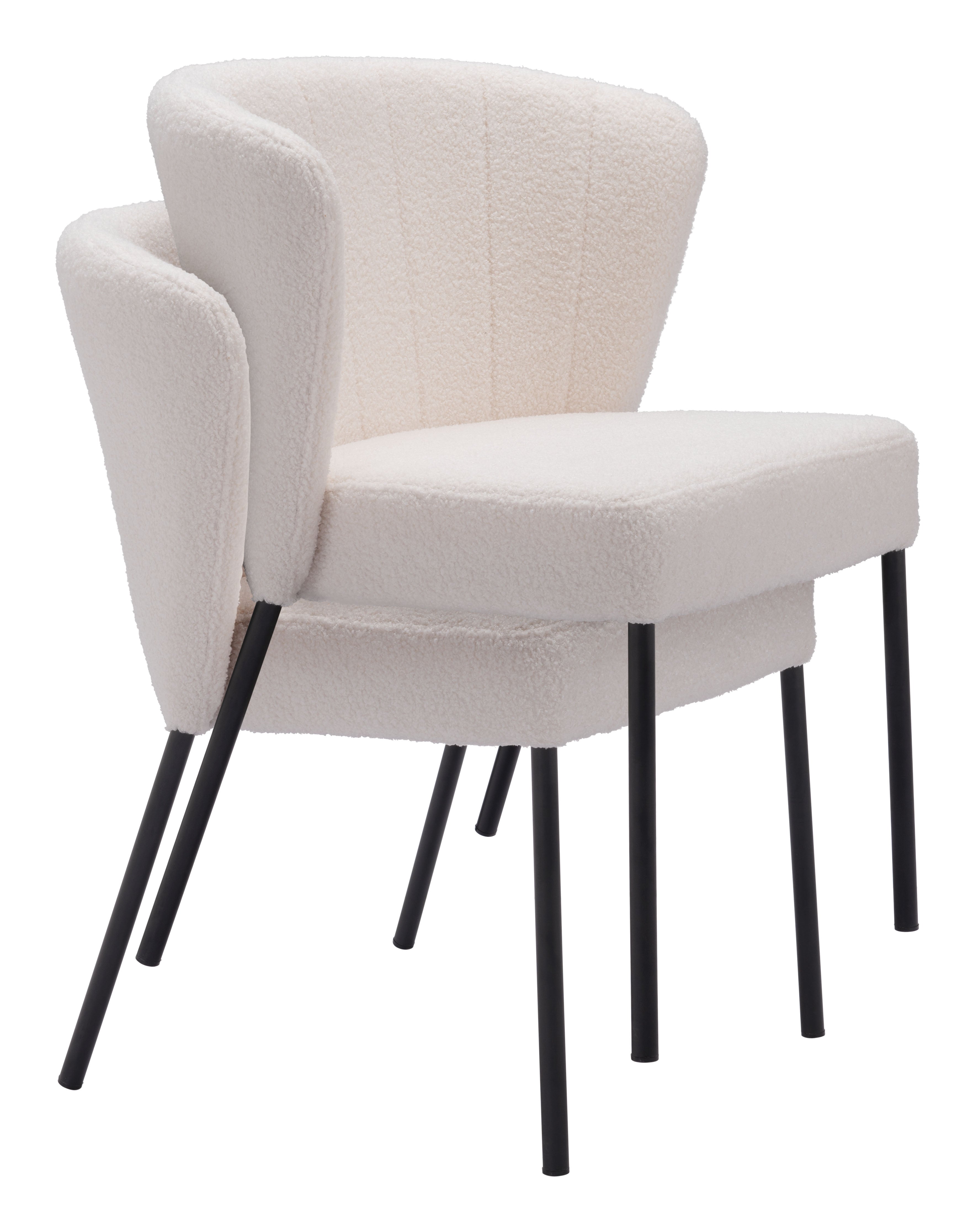 Zuo Modern Aimee Dining Chair in Cream/Beige/Gray
