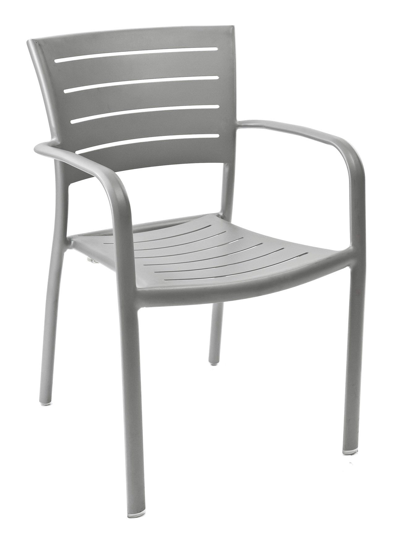 Florida Seating Aluminum Arm Chair with Groove Cut Out - AL-5000A