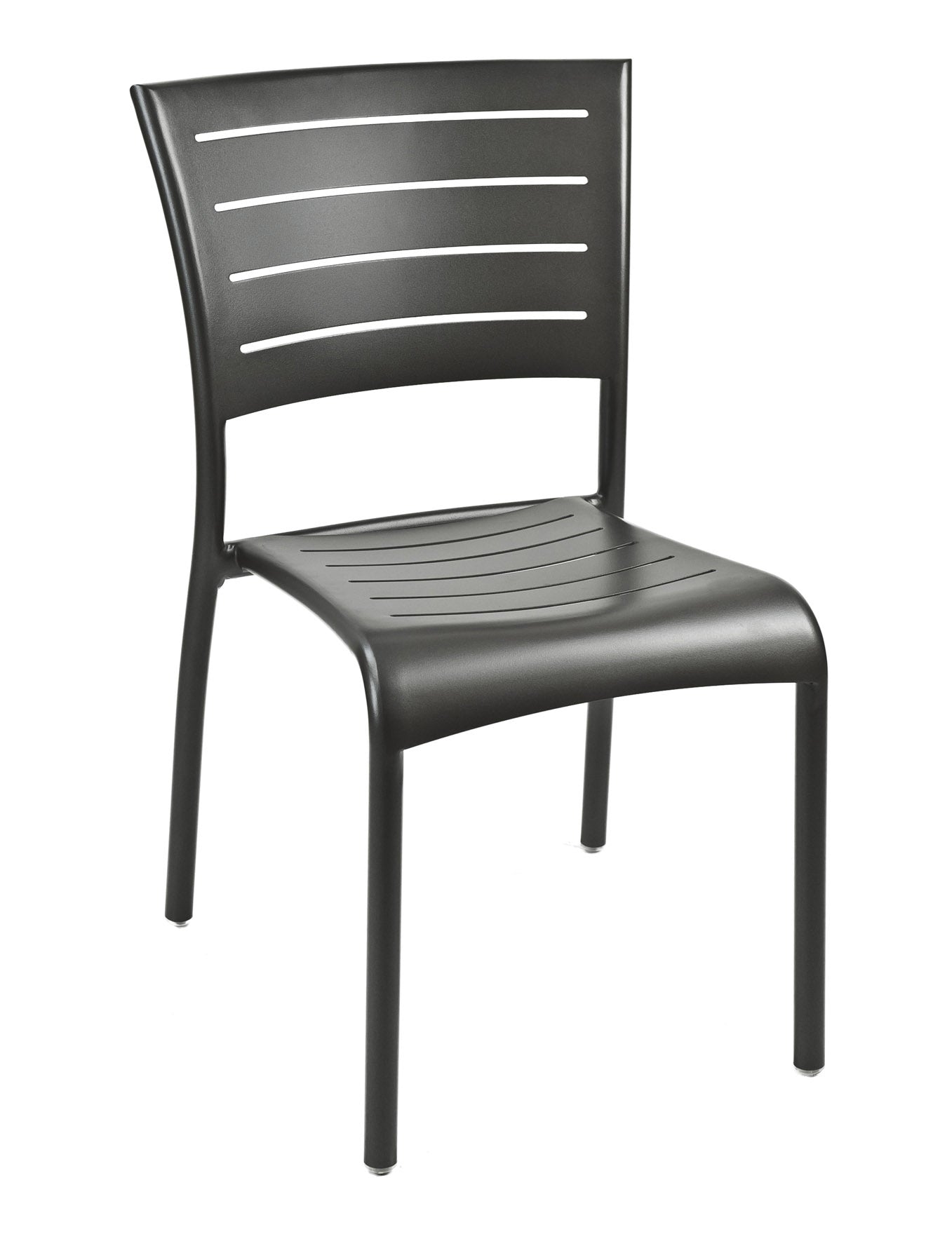 Florida Seating Aluminum Side Chair with Groove Cut Out - AL-5000S