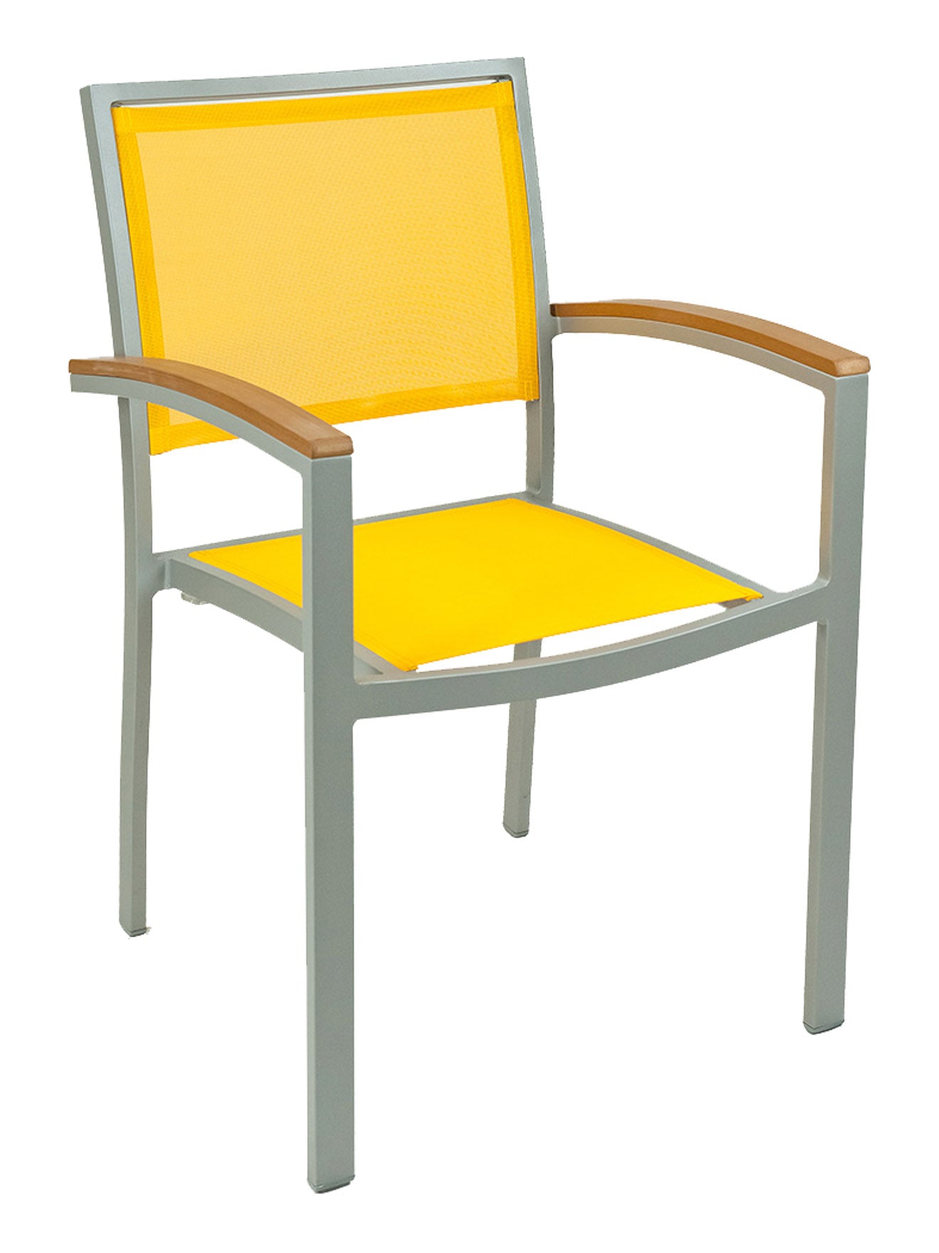 Florida Seating Aluminum Arm Chair with Textile Back and Seat - AL-5624