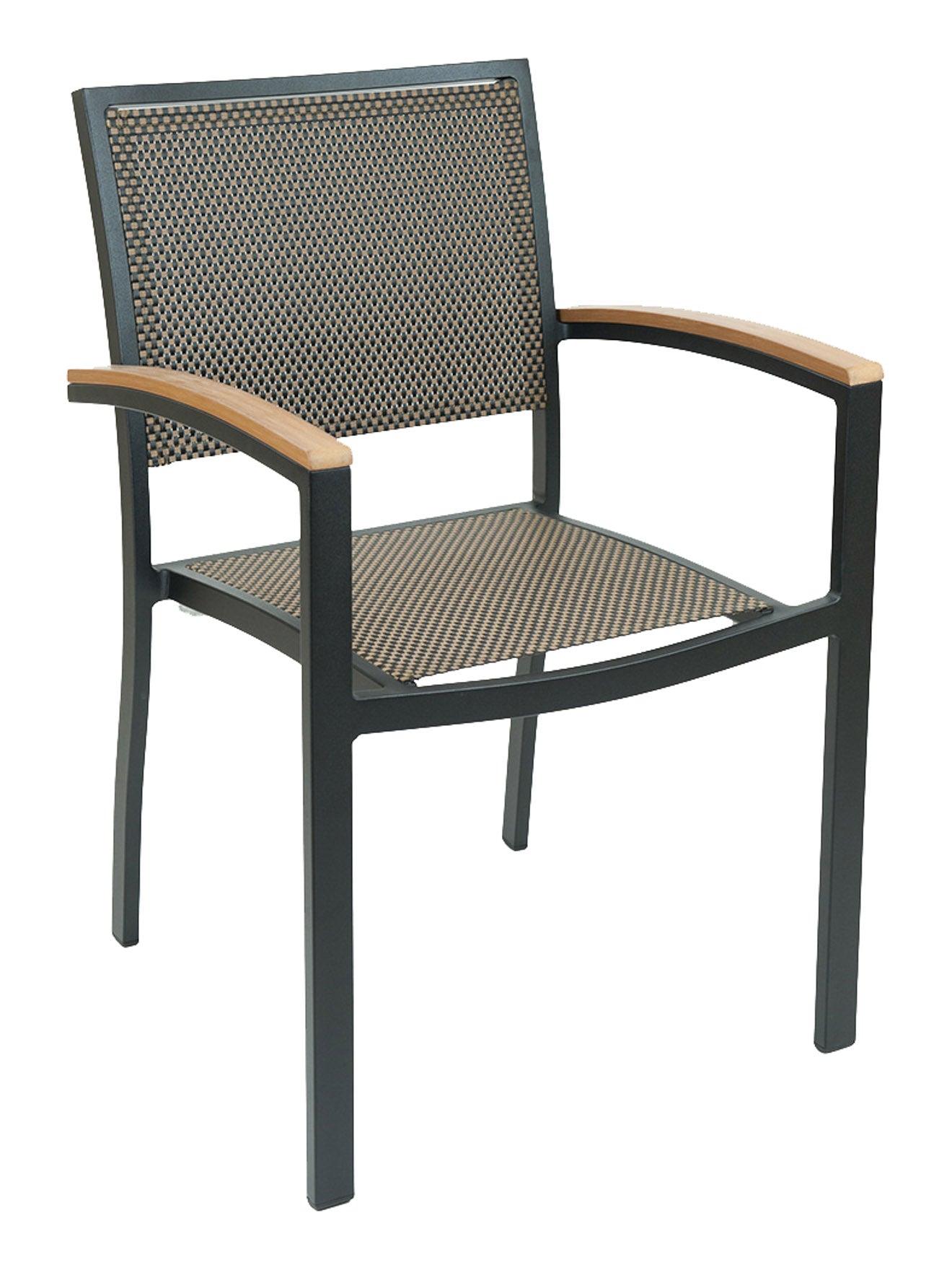 Florida Seating Aluminum Arm Chair with Textile Back and Seat - AL-5624