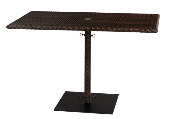 Woodard Et Cetera Rectangular Umbrella Table With Weighted Base