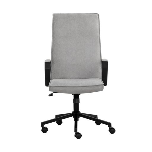 Sunpan Swanson Office Chair Polo Club Muslin-Bravo Cream / Polo Club Stone-Bravo Metal