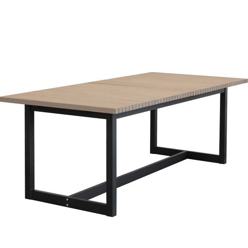 Sunpan Geneve Extension Dining Table Drift Brown / Natural in 80'' to 104''