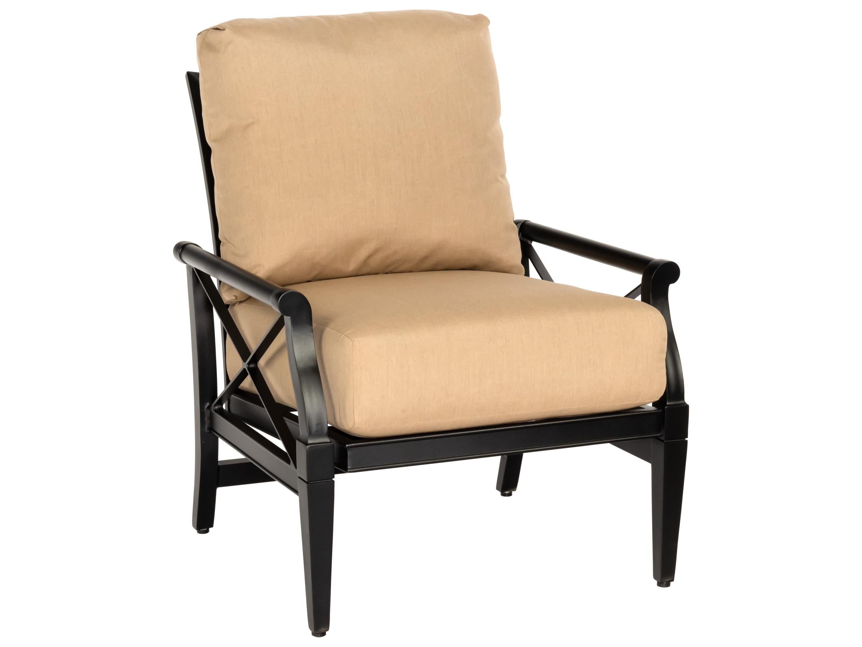 Woodard Andover Rocking Lounge Chair, Aged Teak, With Cushion, Grade A Fabric, Garden Chairs, Lounge Chairs, Cushion, Andover, Aluminum, Fabric, Wood, Curved, 4 Legs, Outdoor