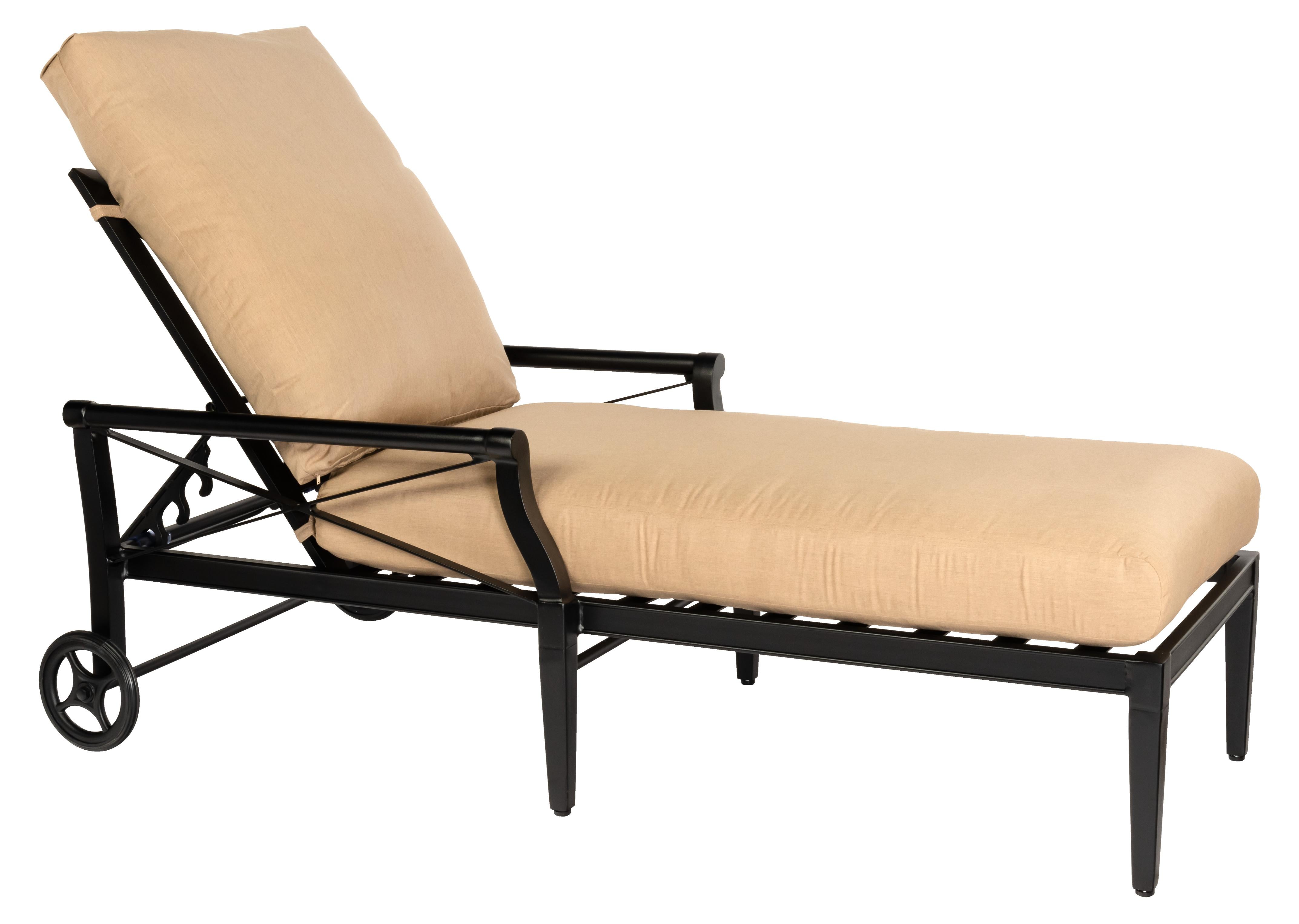Woodard Andover Adjustable Chaise Lounge with Waterfall Cushion, Aged Teak, With Cushion, Grade A Fabric, Garden Chairs, Lounge Chairs, Cushion, Andover, Aluminum, Fabric, Wood, Rectangular, 5+ Legs, Outdoor