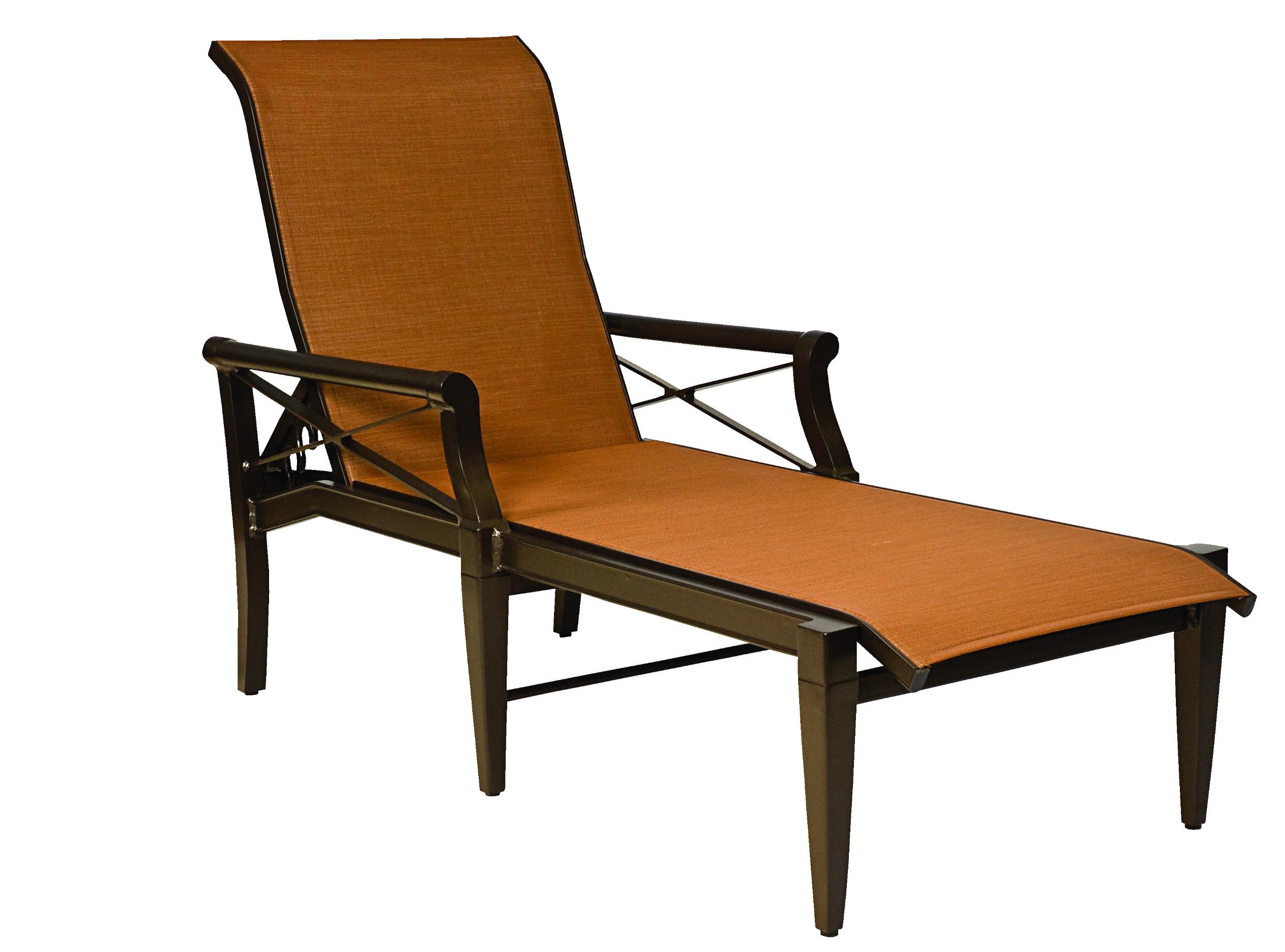 Woodard Andover Sling Adjustable Chaise Lounge, Padded, Aged Teak, Augustine Alloy (Grade A), Garden Chairs, Chaises, Cushion, Andover, Fabric, Wood, Rectangular, 5+ Legs, Outdoor
