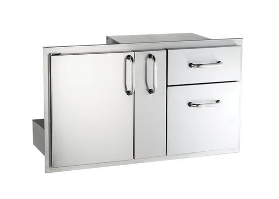 American Outdoor Grill Door With Double Drawer & Plate Storage