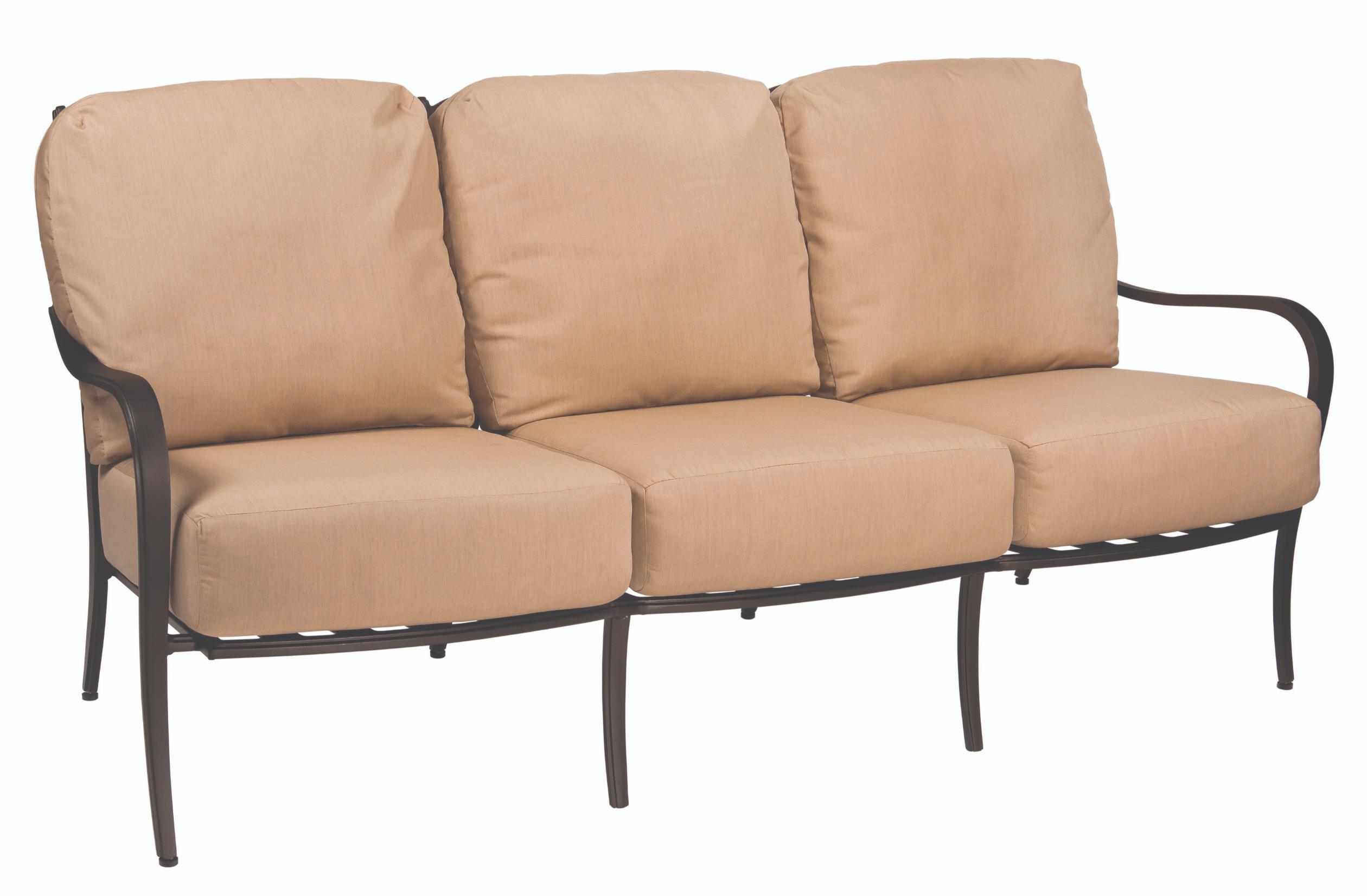 Woodard Apollo Sofa, Aged Teak, With Cushion, Grade A Fabric, Garden Chairs, Sofa, Cushion, Apollo, Aluminum, Rectangular, 5+ Legs, Outdoor