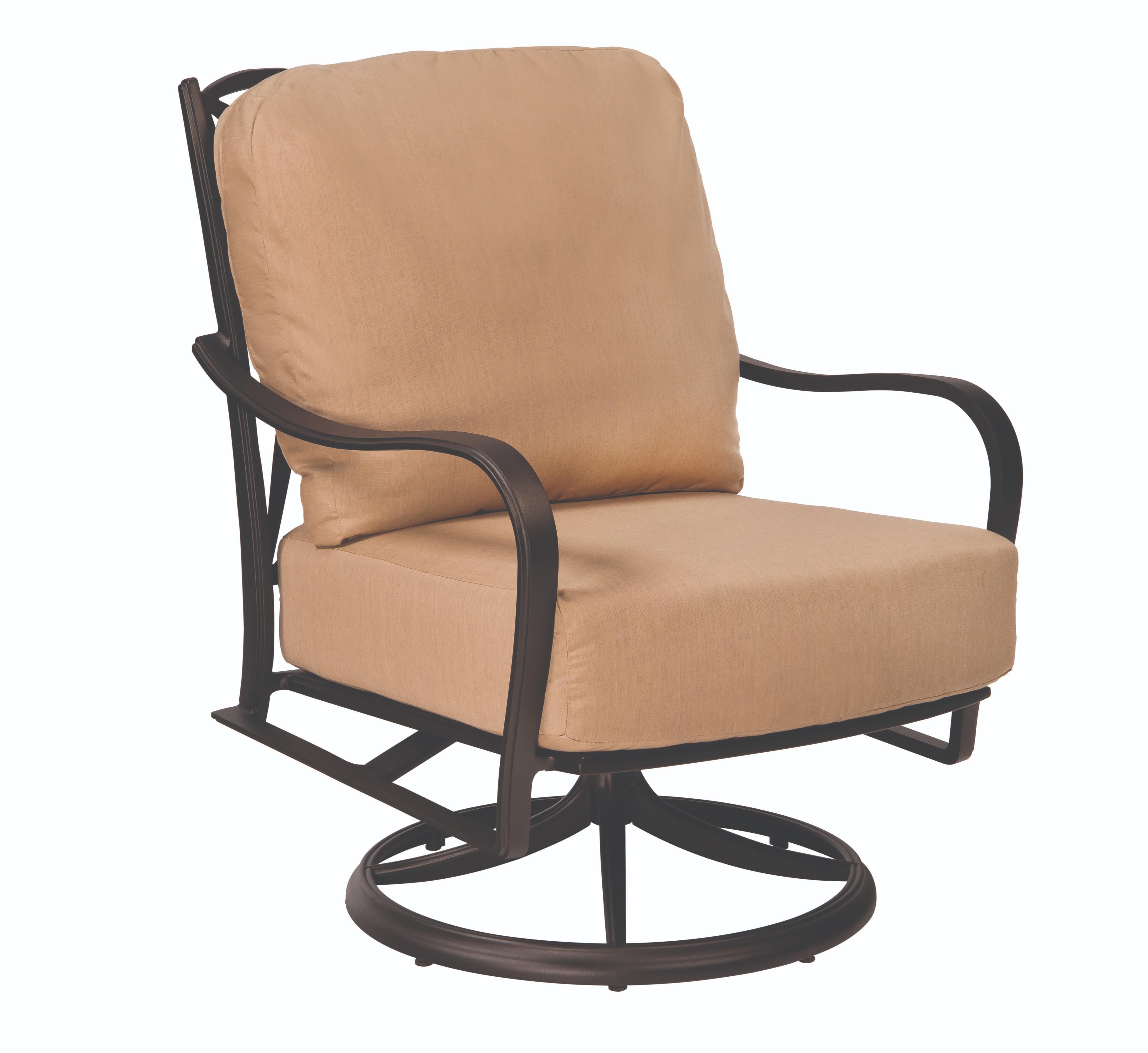 Woodard Apollo Swivel Rocker Lounge Chair, Aged Teak, With Cushion, Grade A Fabric, Garden Chairs, Lounge Chairs, Cushion, Apollo, Aluminum, Fabric, Curved, Frame, Outdoor
