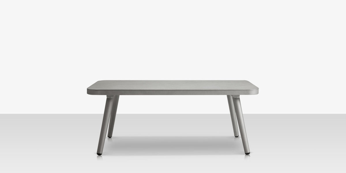 DecoScapes Aria 43" Rectangular Aluminum Frame Coffee Table
