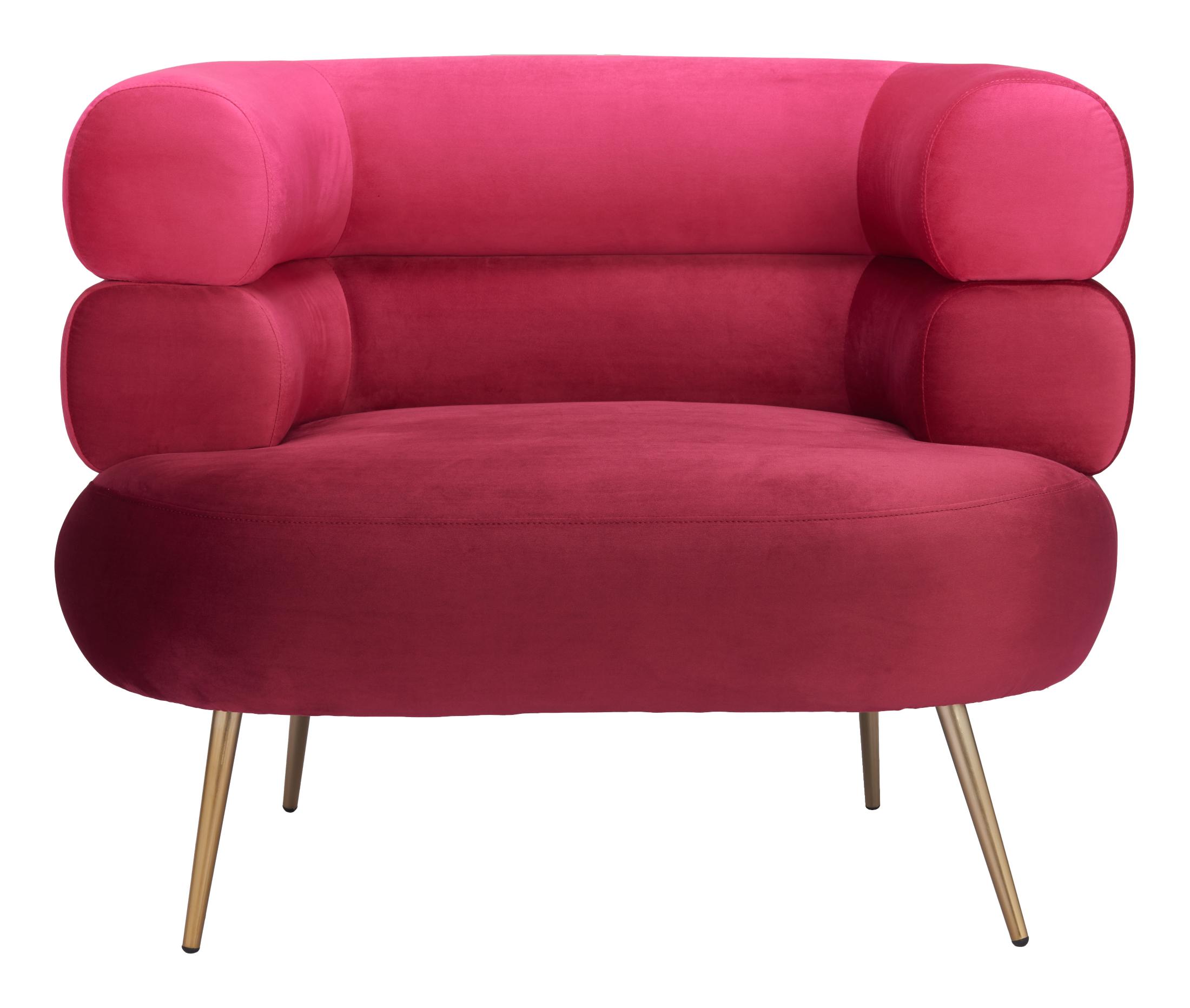 Zuo Modern Arish Accent Chair in Red