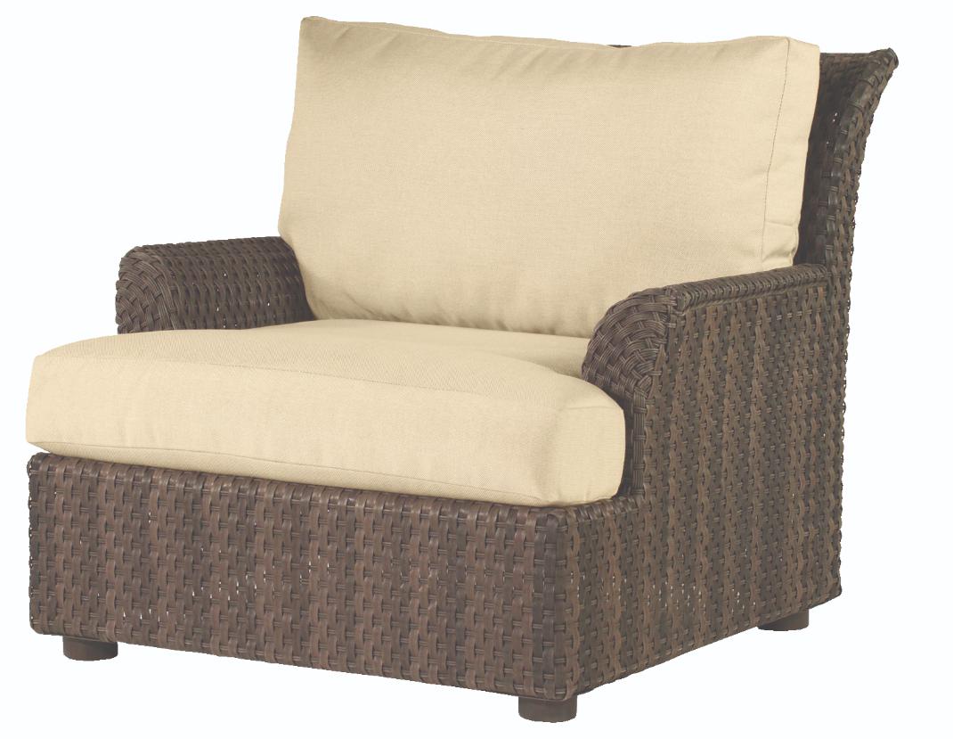 Woodard Aruba Lounge Chair, Aged Teak, With Cushion, Grade A Fabric, Garden Chairs, Lounge Chairs, Cushion, Aruba, Fabric, Wicker, Square, 4 Legs, Outdoor