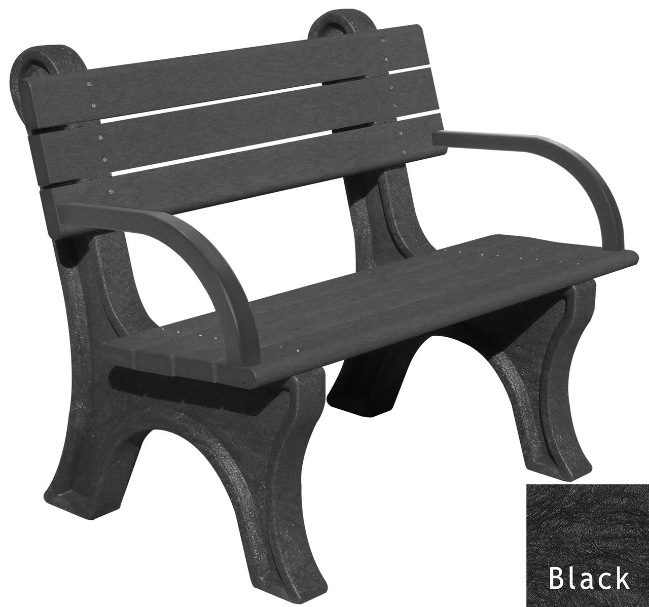 Polly Products Park Classic Backed Bench With Arms