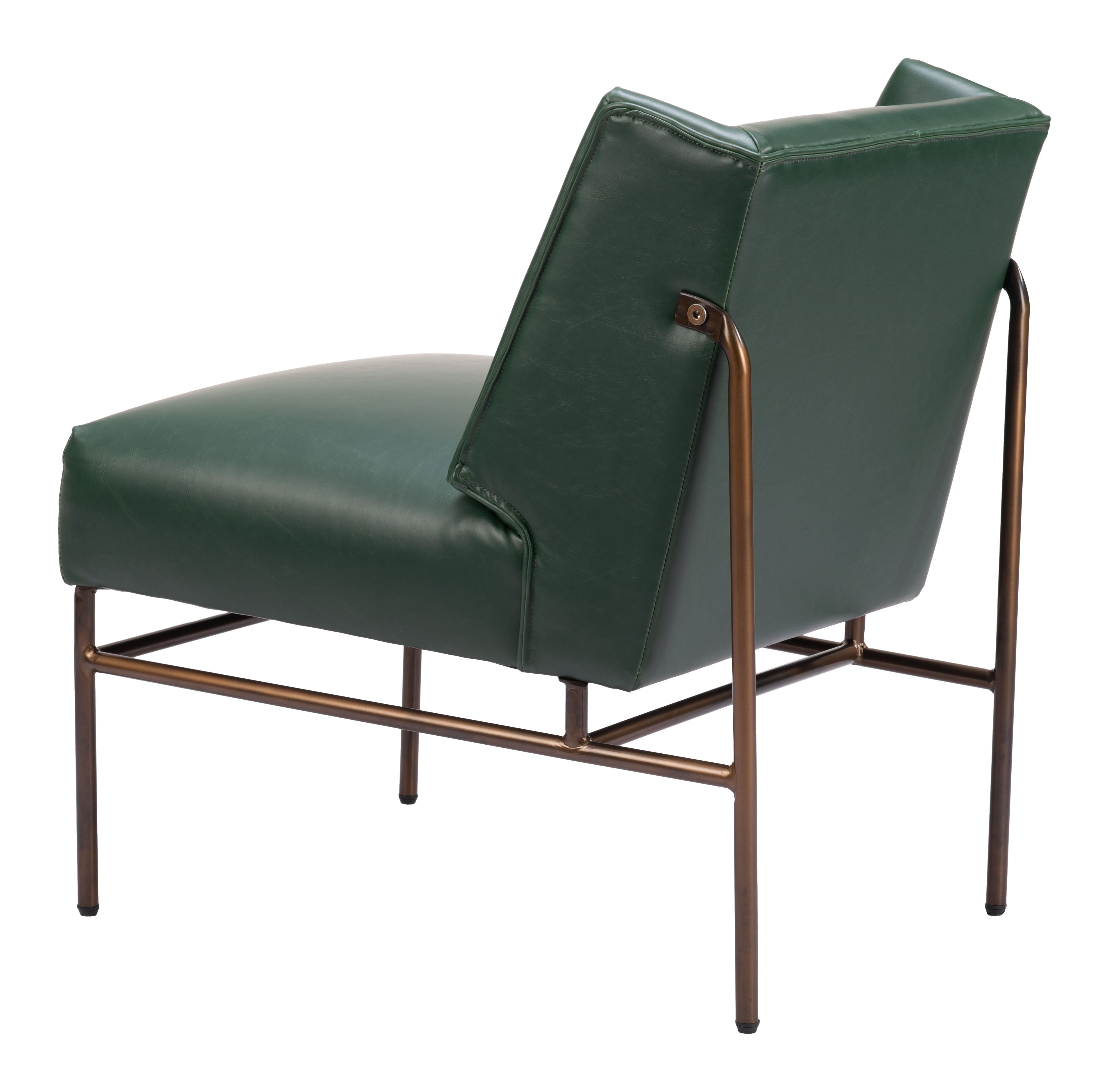 Zuo Modern Atlanta Accent Chair in Green/Brown
