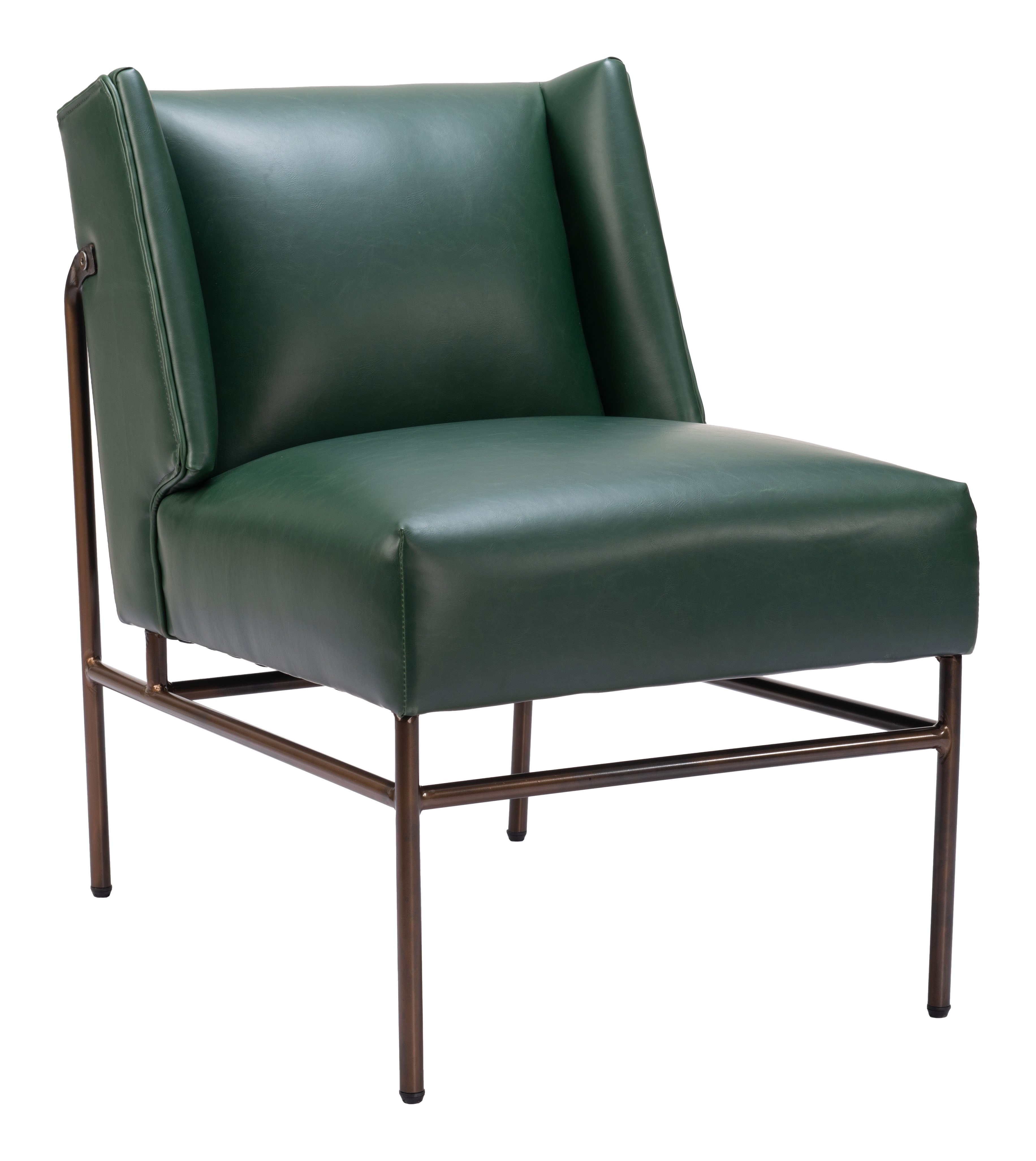 Zuo Modern Atlanta Accent Chair in Green/Brown