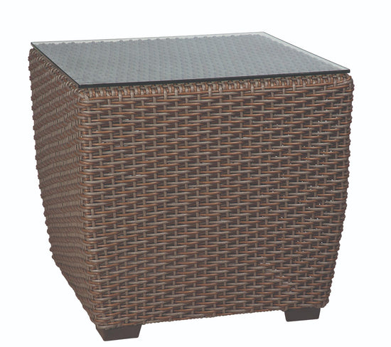 Woodard Augusta Woven Square End Table