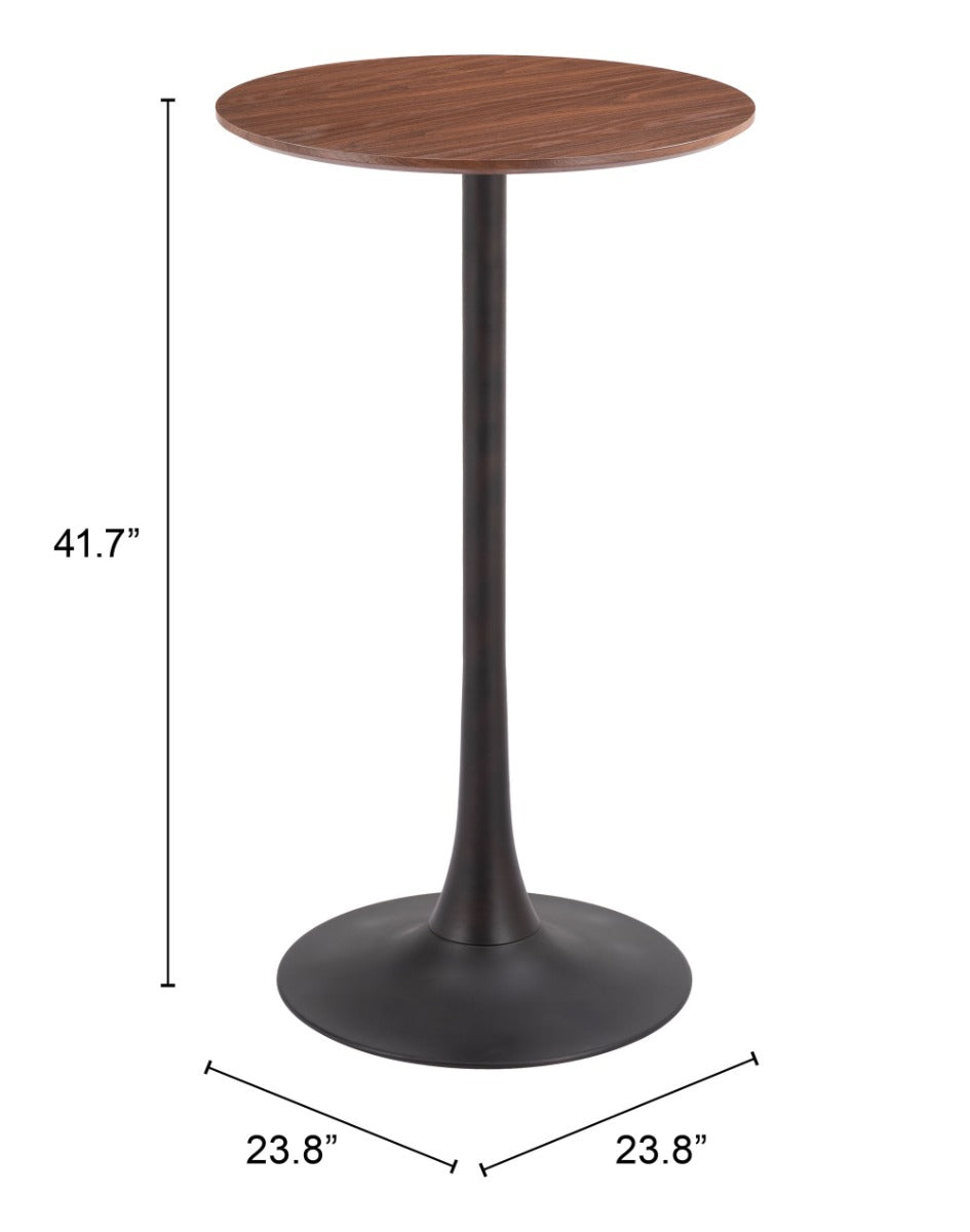 Zuo Modern Auray Bar Table in White/White&Gold/Brown