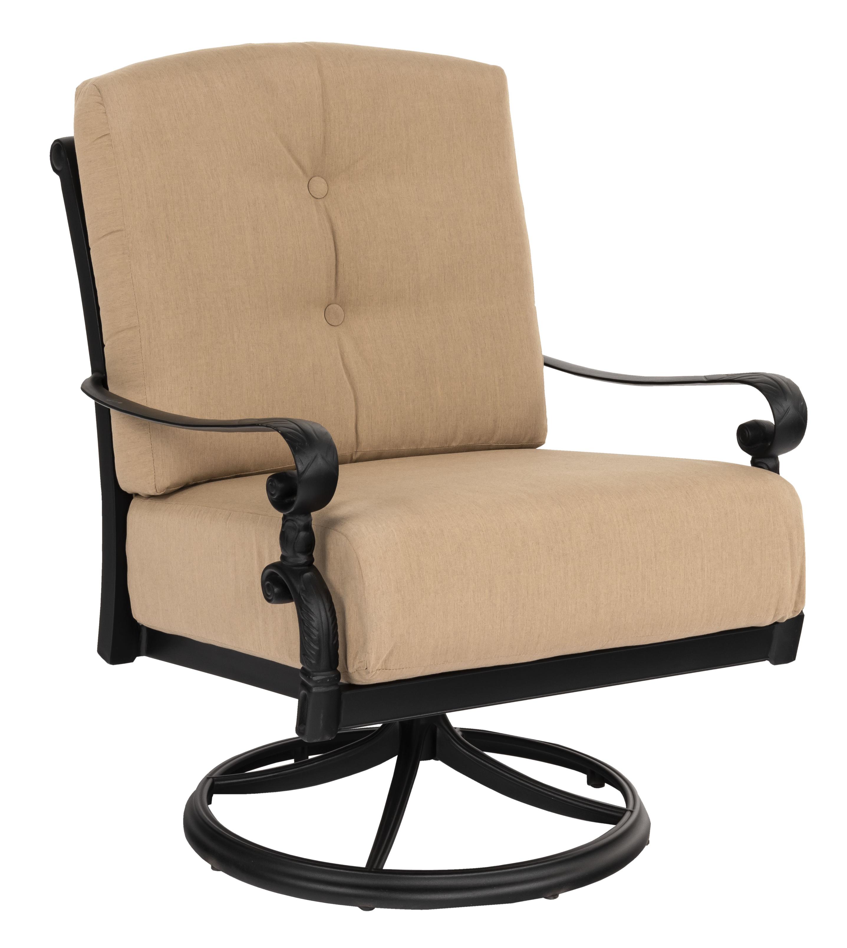 Woodard Avondale Swivel Rocking Lounge Chair, Aged Teak, With Cushion, Grade A Fabric, Garden Chairs, Lounge Chairs, Cushion, Avondale, Aluminum, Fabric, Square, 4 Legs, Outdoor