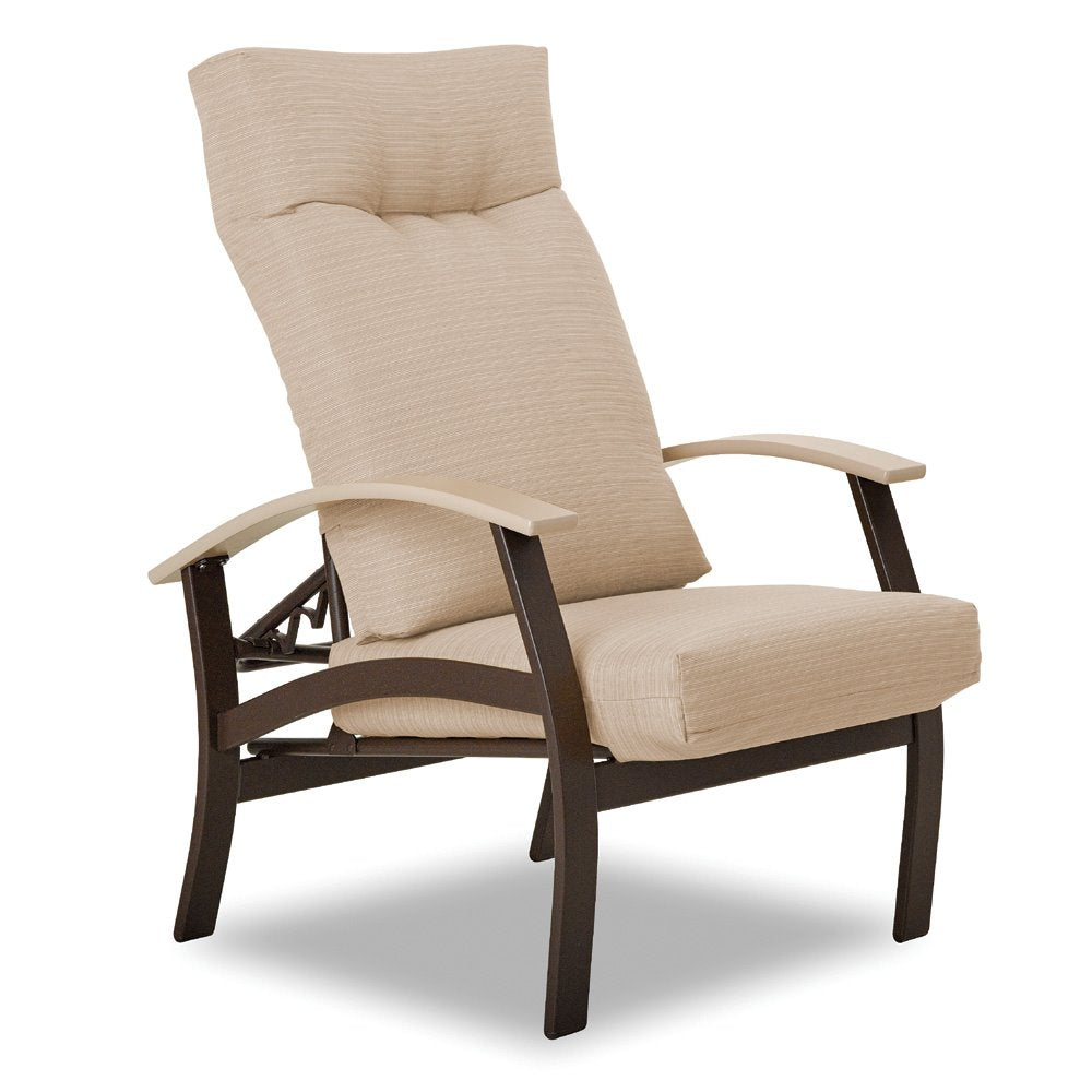 Telescope Casual Belle Isle Cushion Supreme Height Adjustable Back Chair, Textured White, Snow, Grade A - Red, Lounge Chairs, Cushion, Belle Isle, Aluminum, 4 Legs, Outdoor
