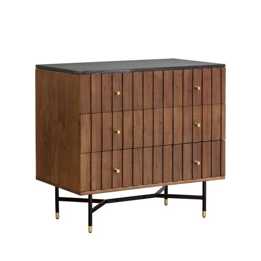 Sunpan Wellington Chest Black / White Marble