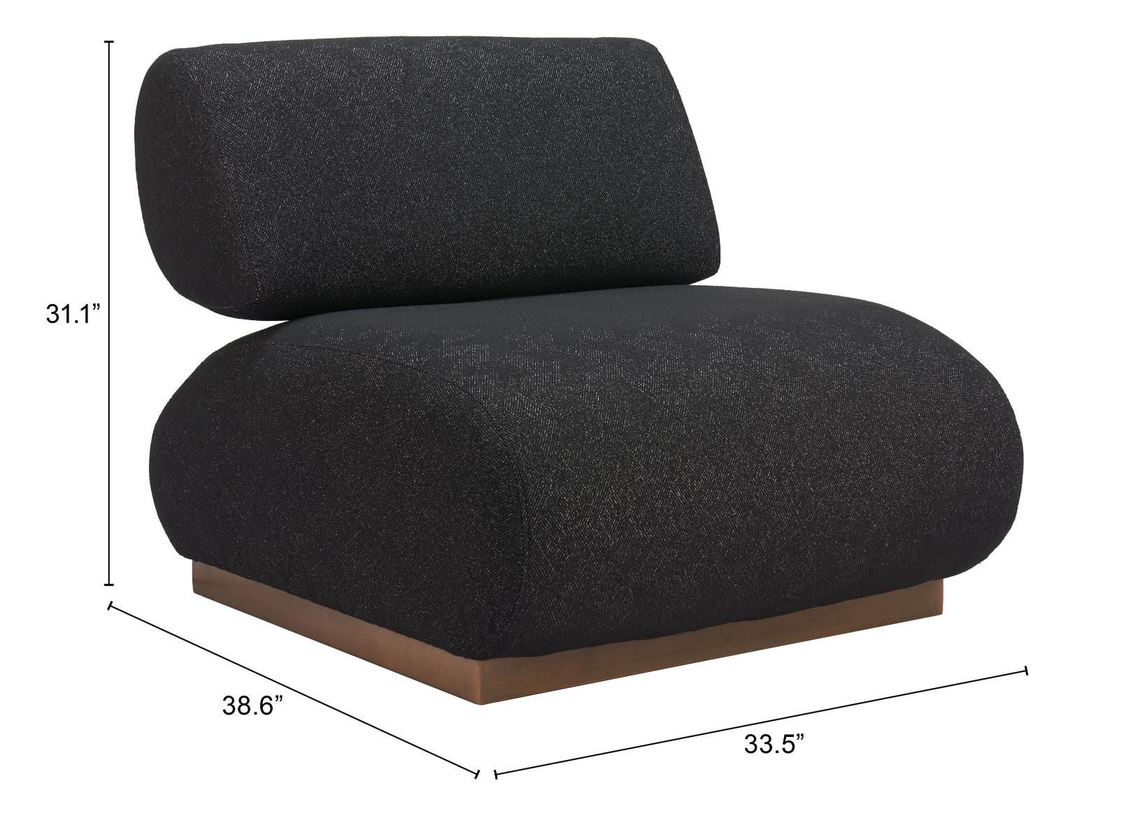 Zuo Modern Barsa Accent Chair in Black