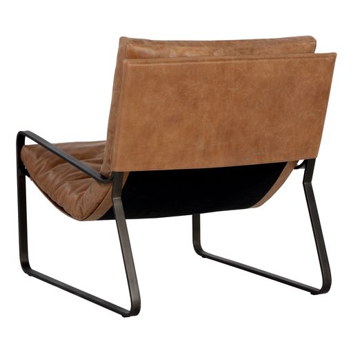 Sunpan Zancor Lounge Chair - Tan Leather