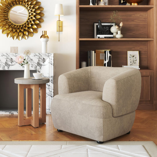 Zuo Modern Bekker Accent Chair in Golden Beige
