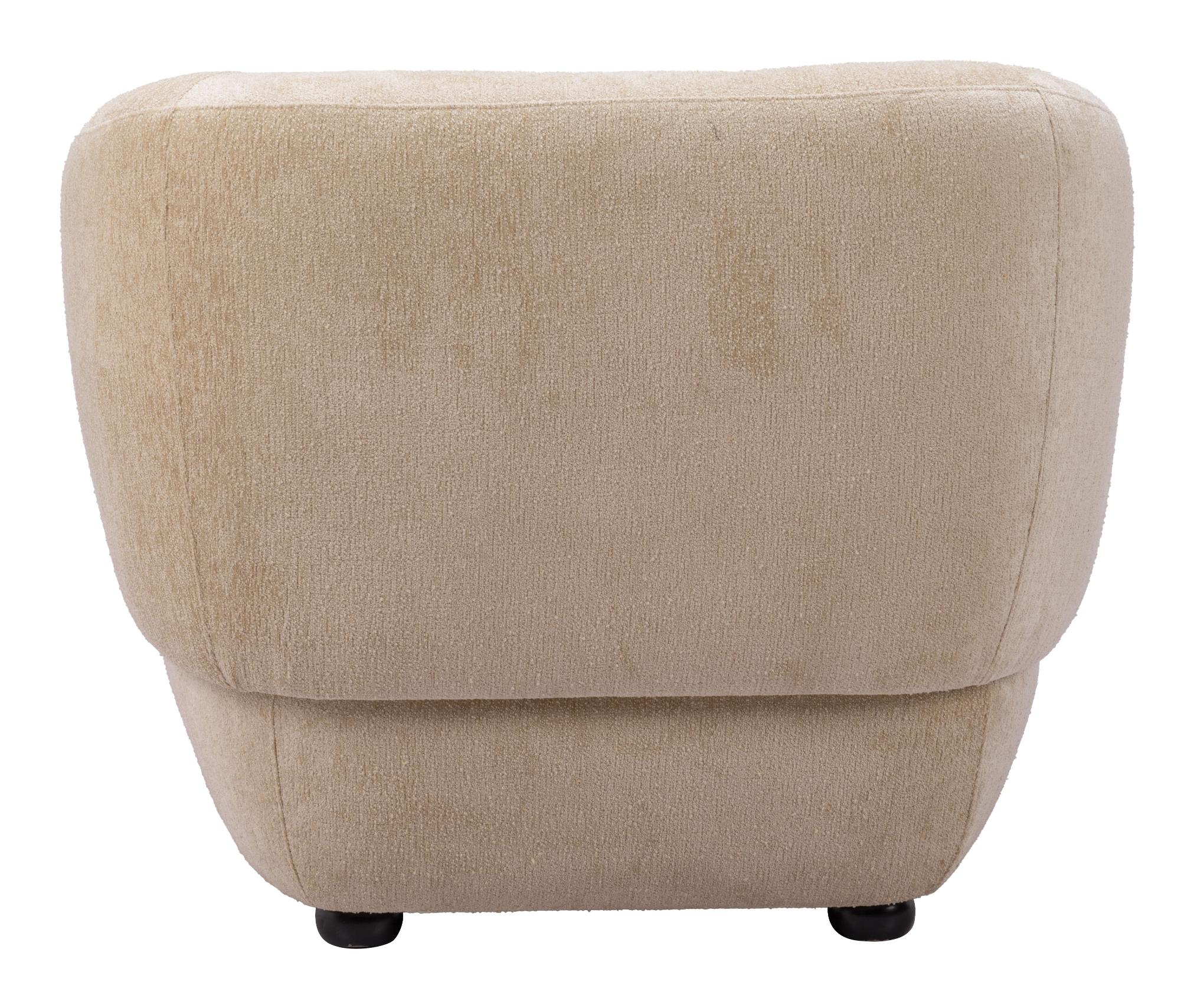 Zuo Modern Bekker Accent Chair in Golden Beige