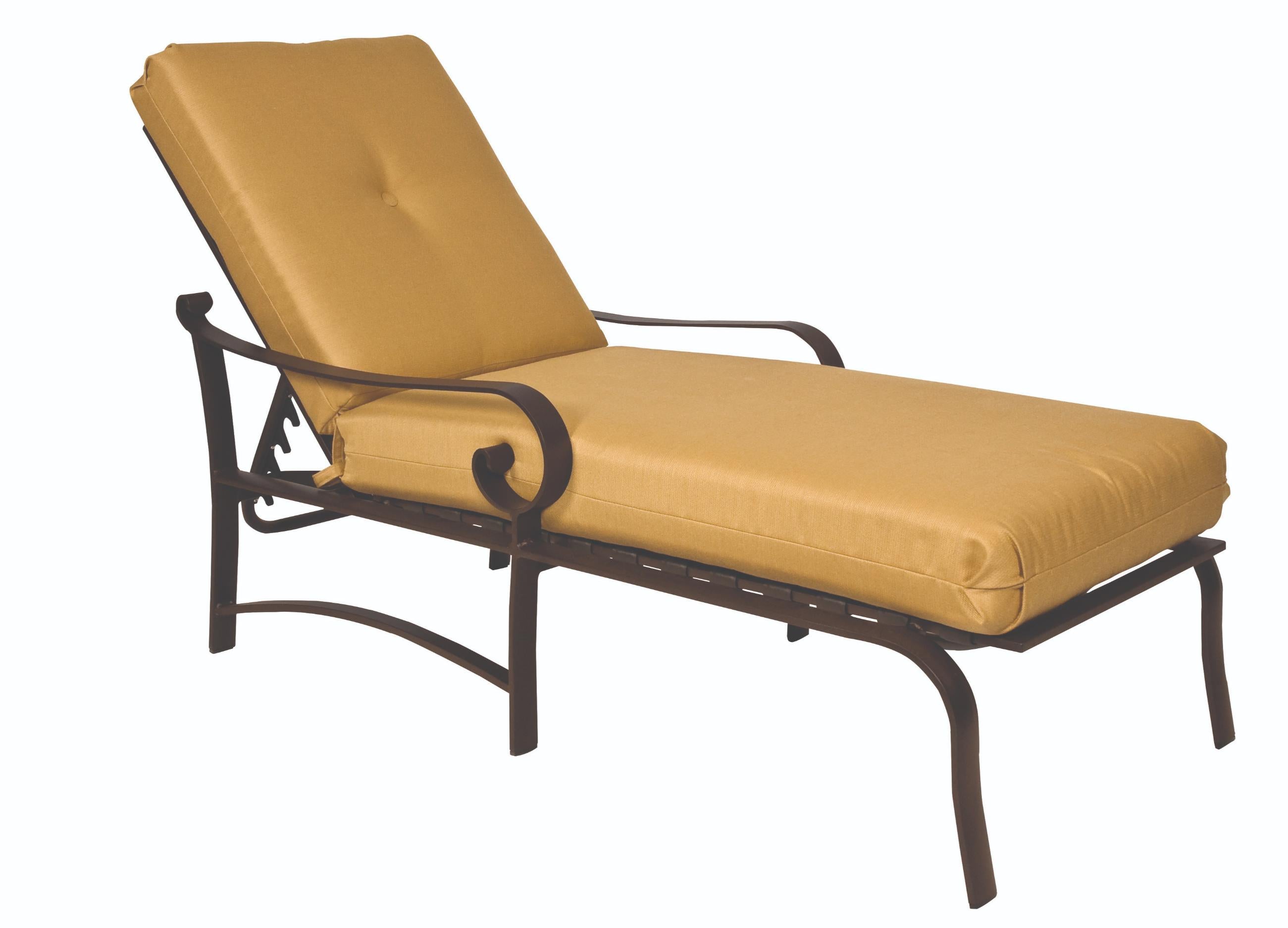 Woodard Belden Adjustable Chaise Lounge, Aged Teak, With Cushion, Grade A Fabric, Garden Chairs, Chaises, Cushion, Belden, Aluminum, Curved, 5+ Legs, Outdoor